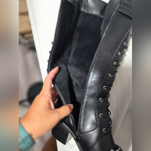 Kysbloes Women Gothic Knee Boots Sz 43 Fit Like An 11 - Picture 4 of 14